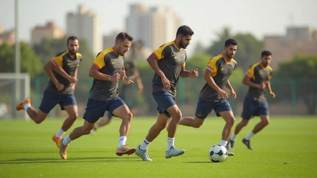 Football conditioning training with players performing high-intensity cardiovascular exercises