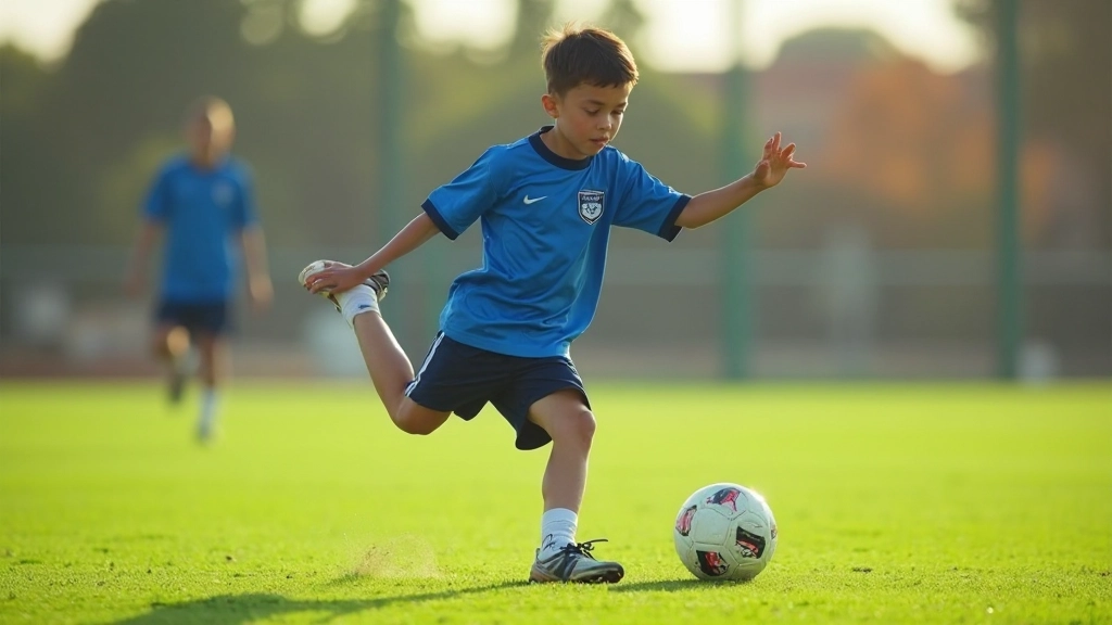 Youth soccer players practicing technical ball control skills under coaching supervision